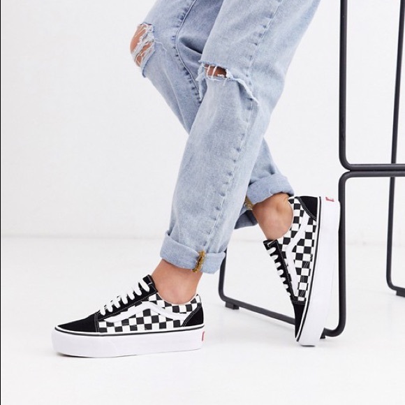 checkerboard old skool platform